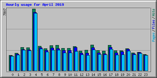 Hourly usage for April 2019