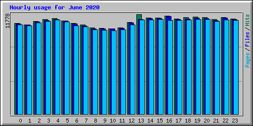 Hourly usage for June 2020