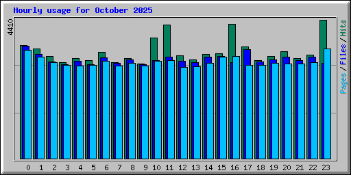 Hourly usage for October 2025